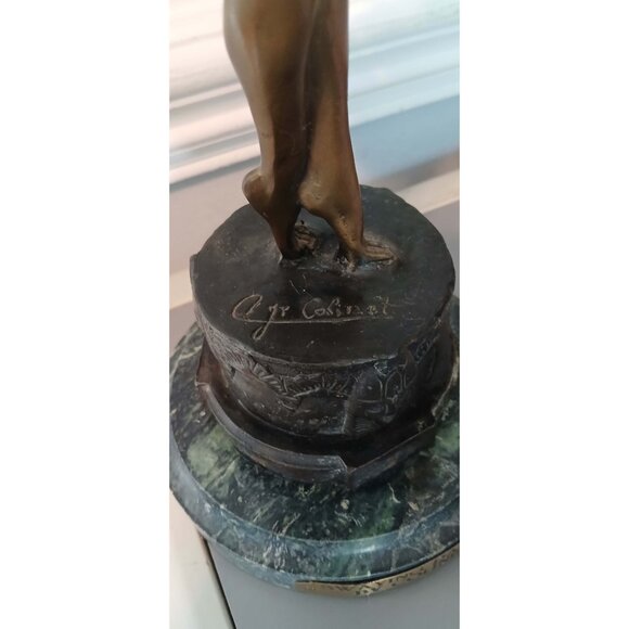 Vintage Claire Jeanne Robertine Colinet Bronze Sculpture "Swaying Dancer" - Picture 8 of 13